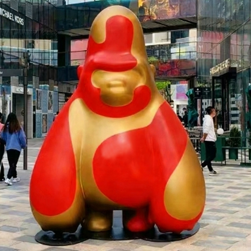 Fiberglas-Cartoon-Gorilla-Skulptur