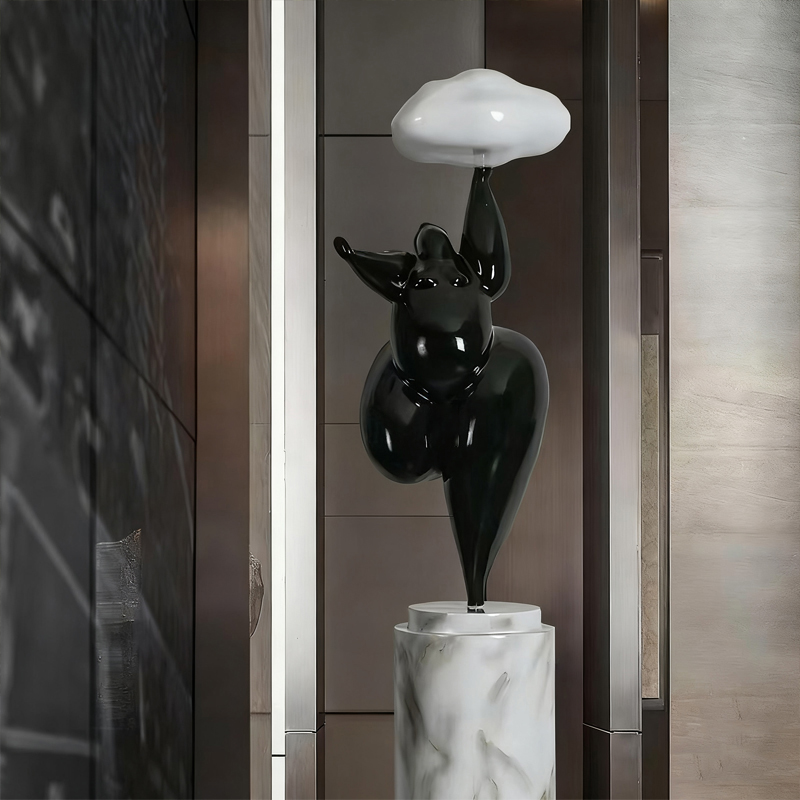 Dekorative Skulptur aus Fiberglas im Cloud-Lifting-Stil