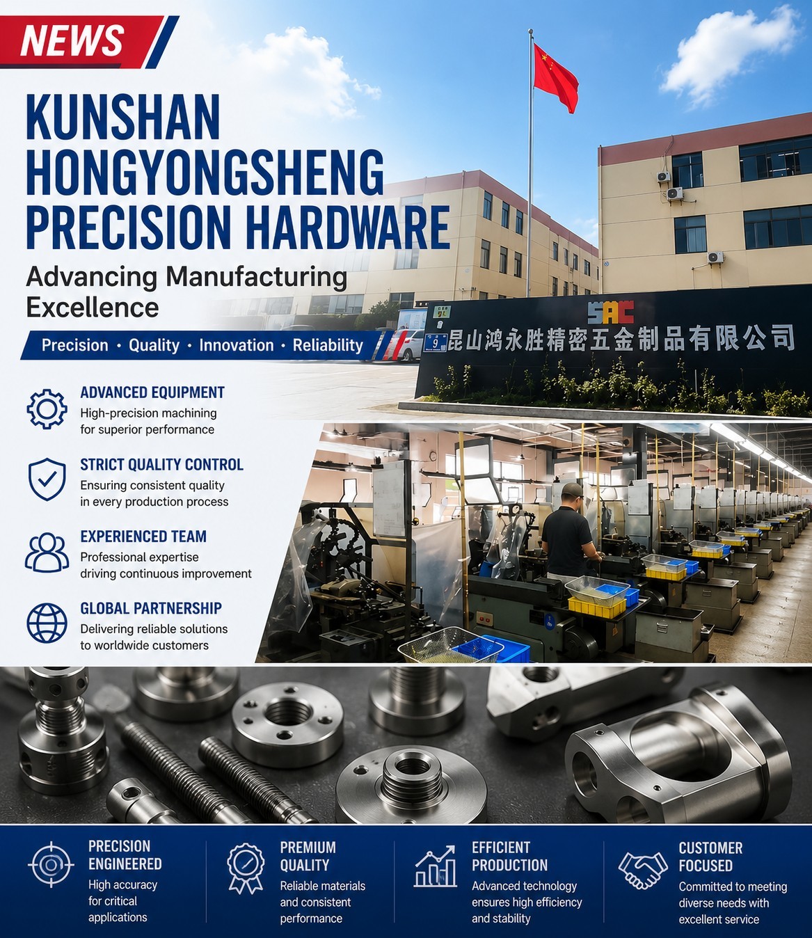 Wie erweitert Kunshan Hongyongsheng Precision Hardware seine Fertigungsstärke?